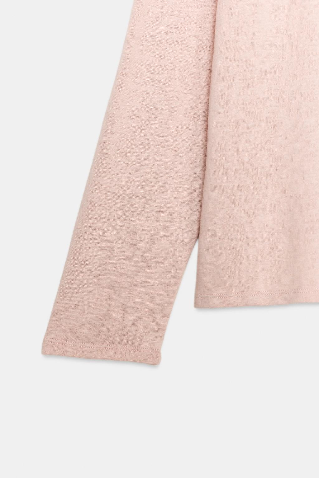 ФУТБОЛКА В СТИЛЕ РУСТИК С ДЛИННЫМИ РУКАВАМИ