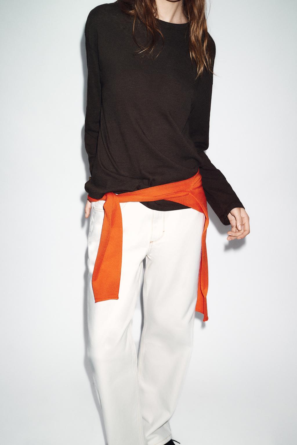 ФУТБОЛКА В СТИЛЕ РУСТИК С ДЛИННЫМИ РУКАВАМИ