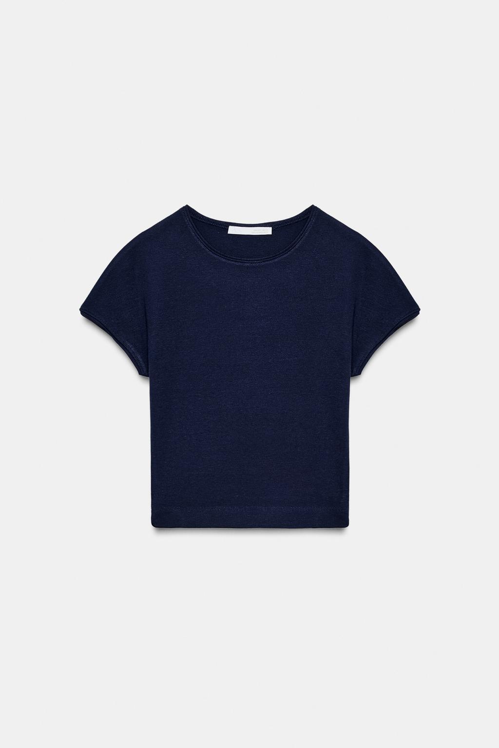 УКОРОЧЕННАЯ ФУТБОЛКА С КОРОТКИМИ РУКАВАМИ