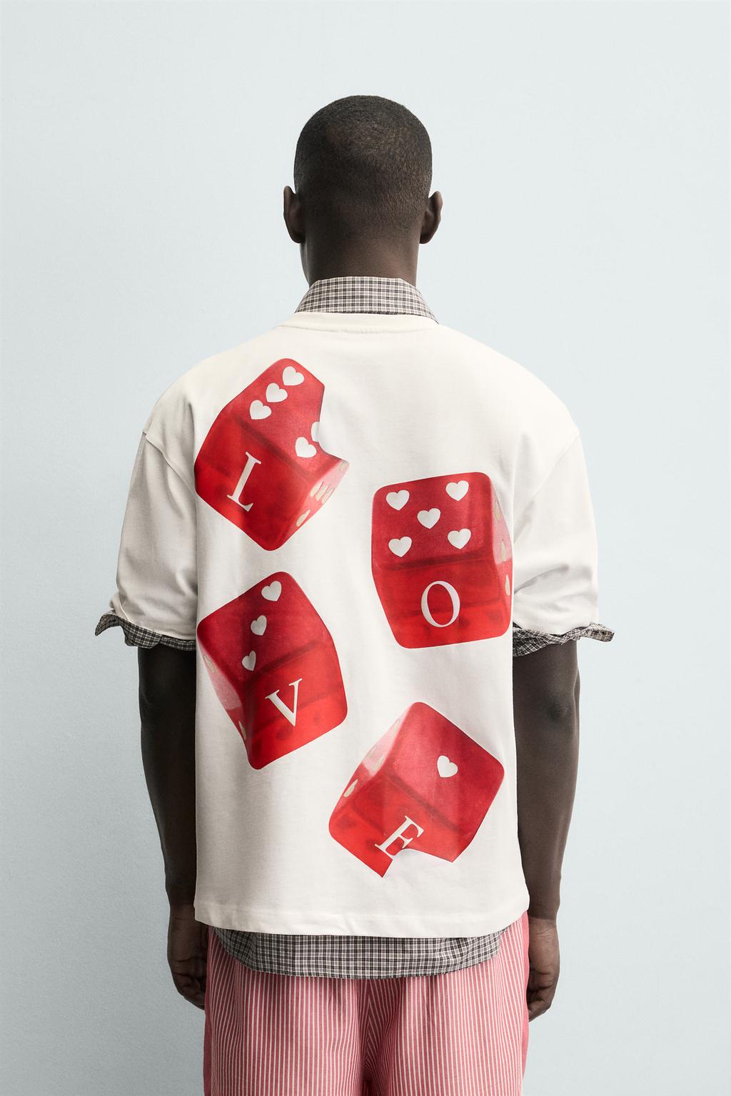 ФУТБОЛКА С ПРИНТОМ В ВИДЕ КУБИКОВ