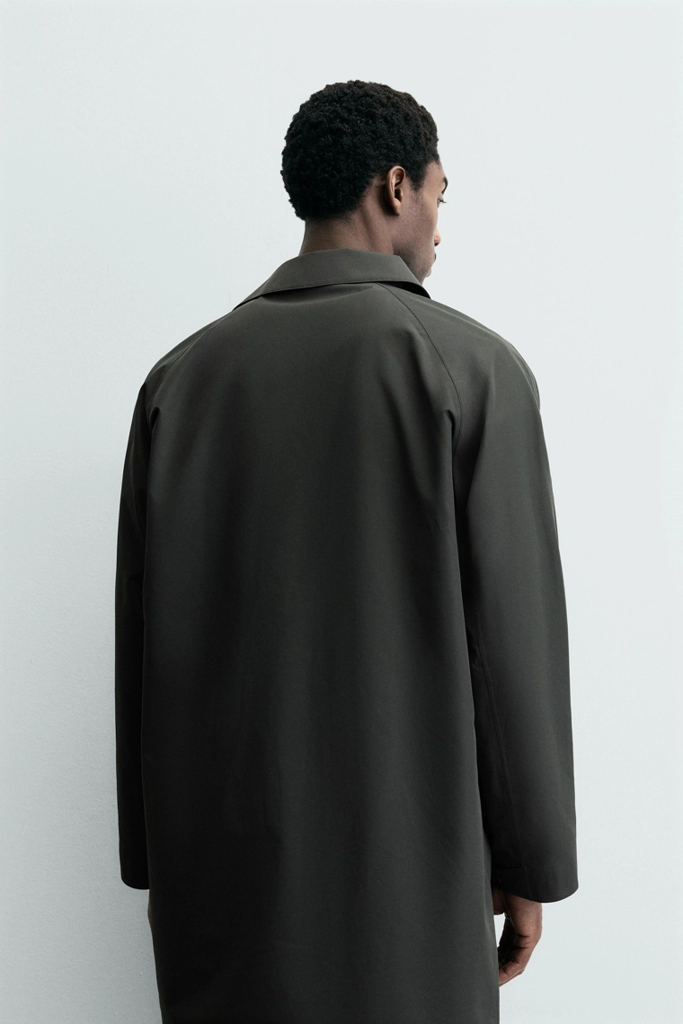 Плащ из габардина с водоотталкивающим покрытием