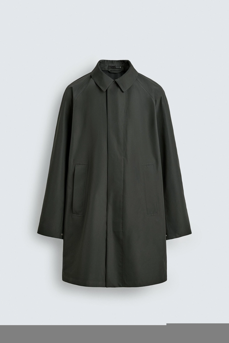 Плащ из габардина с водоотталкивающим покрытием