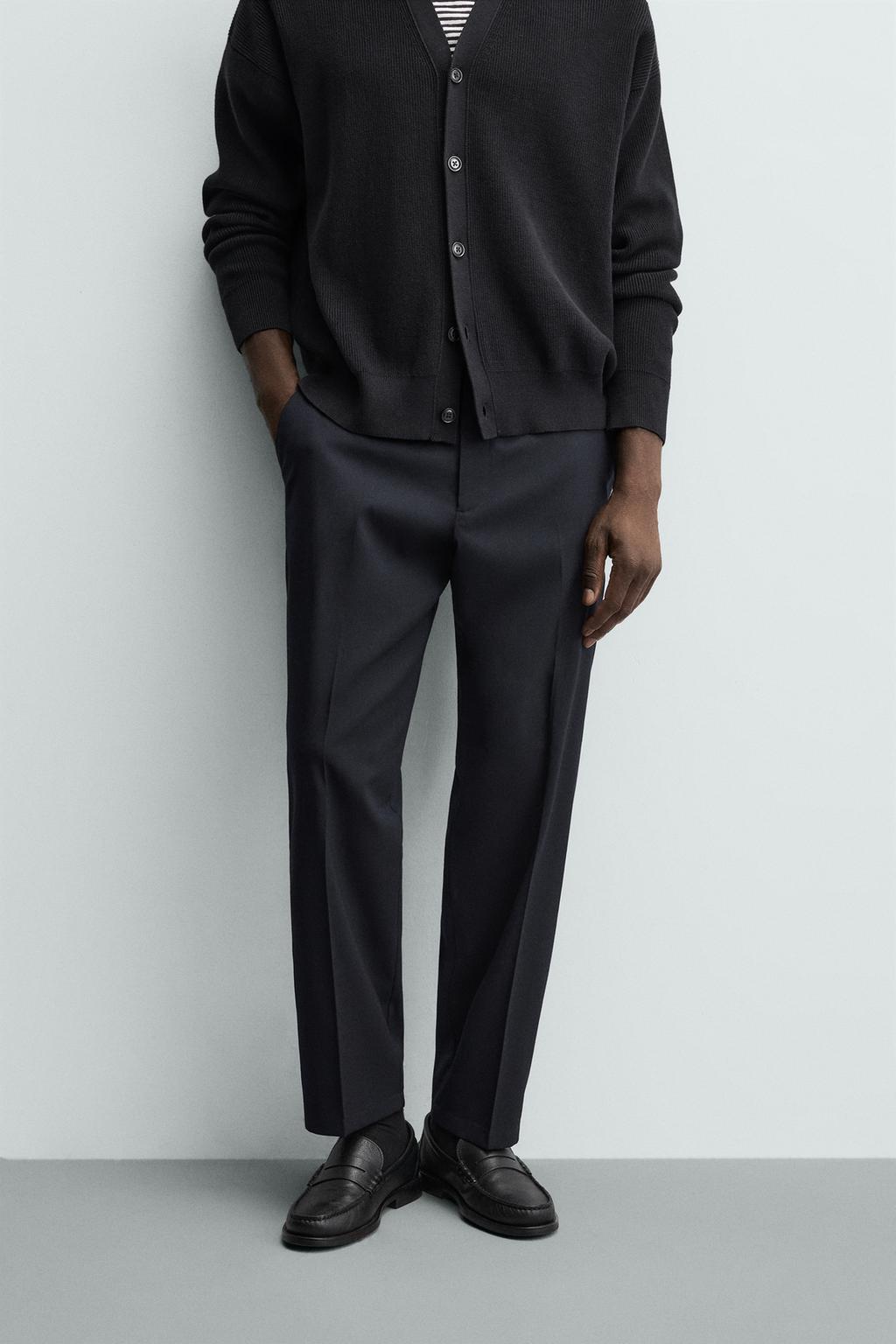 БРЮКИ REGULAR FIT ИЗ СМЕСОВОЙ ШЕРСТИ NON IRON