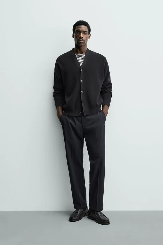 БРЮКИ REGULAR FIT ИЗ СМЕСОВОЙ ШЕРСТИ NON IRON