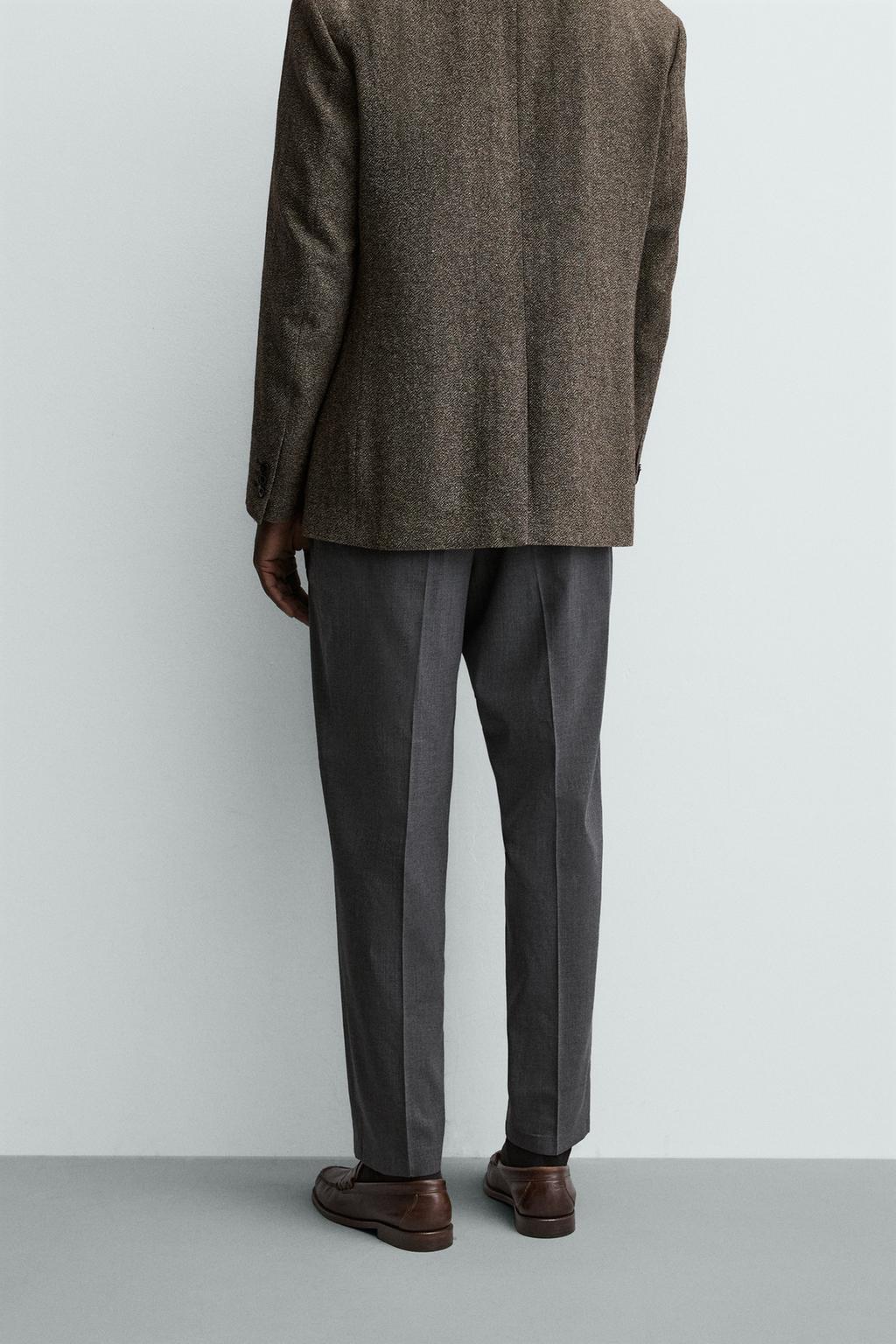 БРЮКИ REGULAR FIT ИЗ СМЕСОВОЙ ШЕРСТИ NON IRON