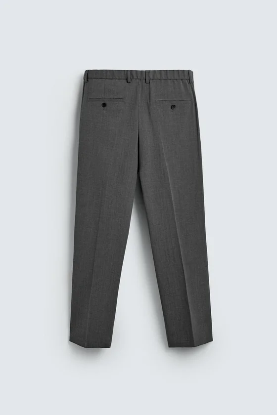 БРЮКИ REGULAR FIT ИЗ СМЕСОВОЙ ШЕРСТИ NON IRON