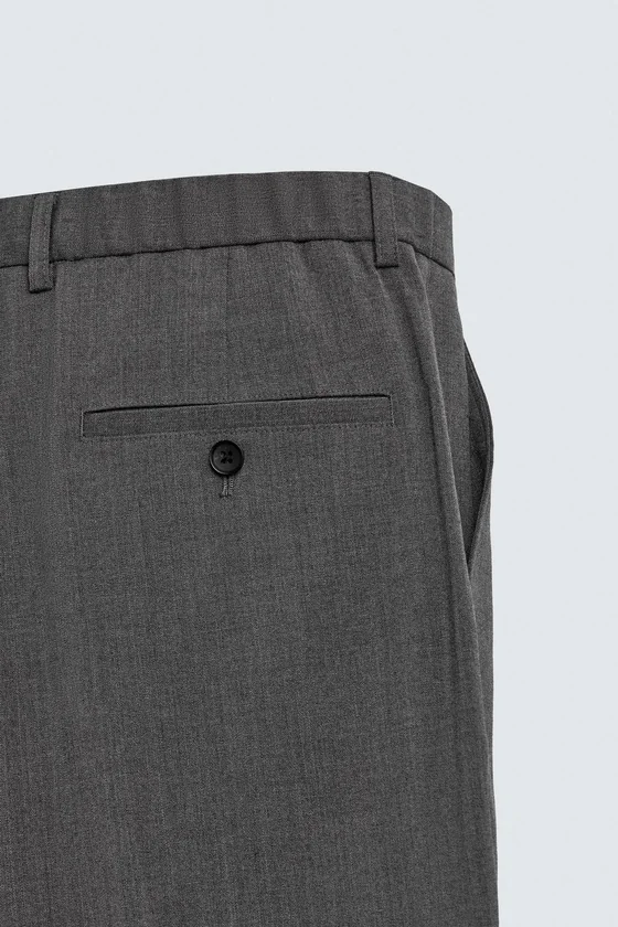БРЮКИ REGULAR FIT ИЗ СМЕСОВОЙ ШЕРСТИ NON IRON