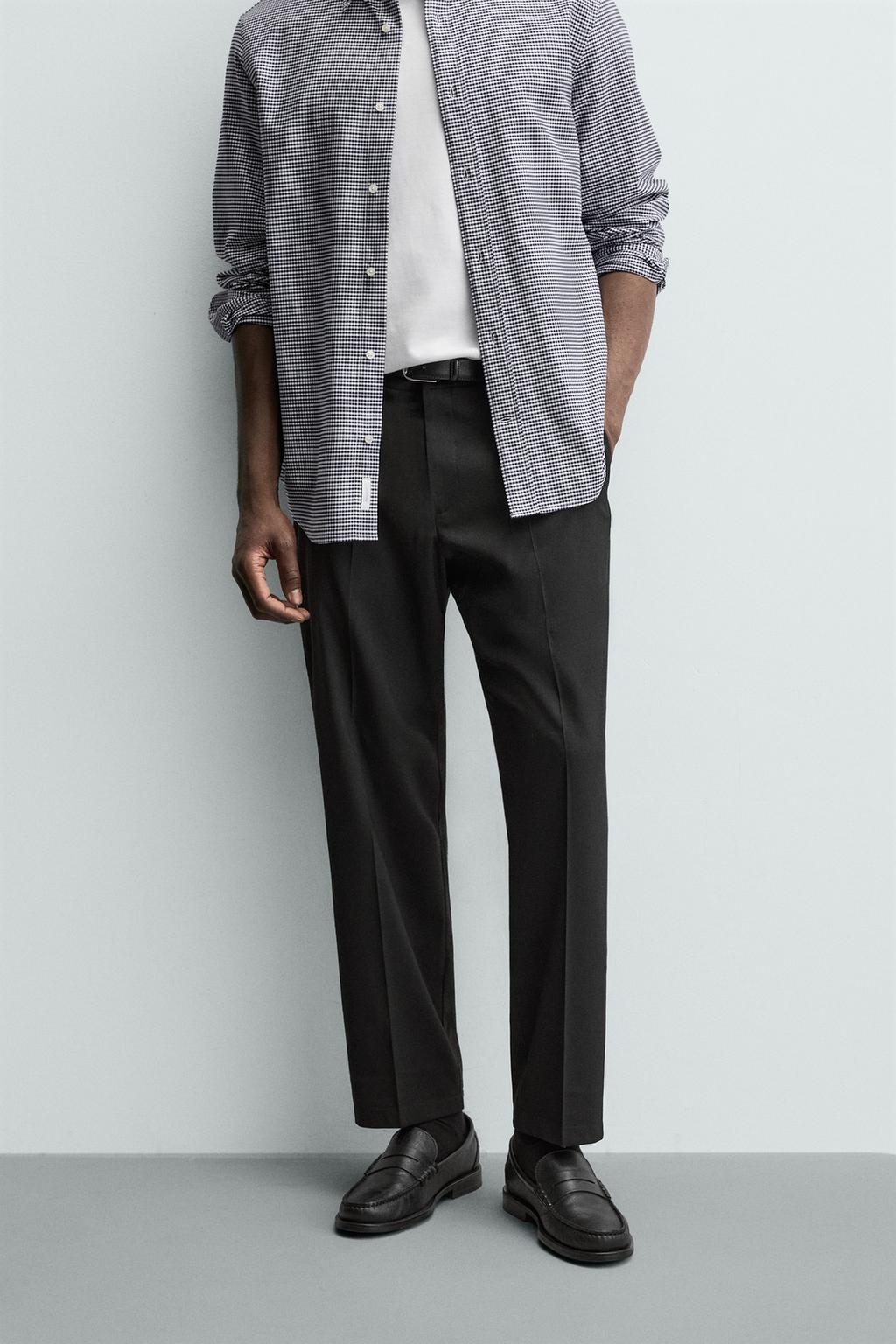 БРЮКИ REGULAR FIT ИЗ СМЕСОВОЙ ШЕРСТИ NON IRON