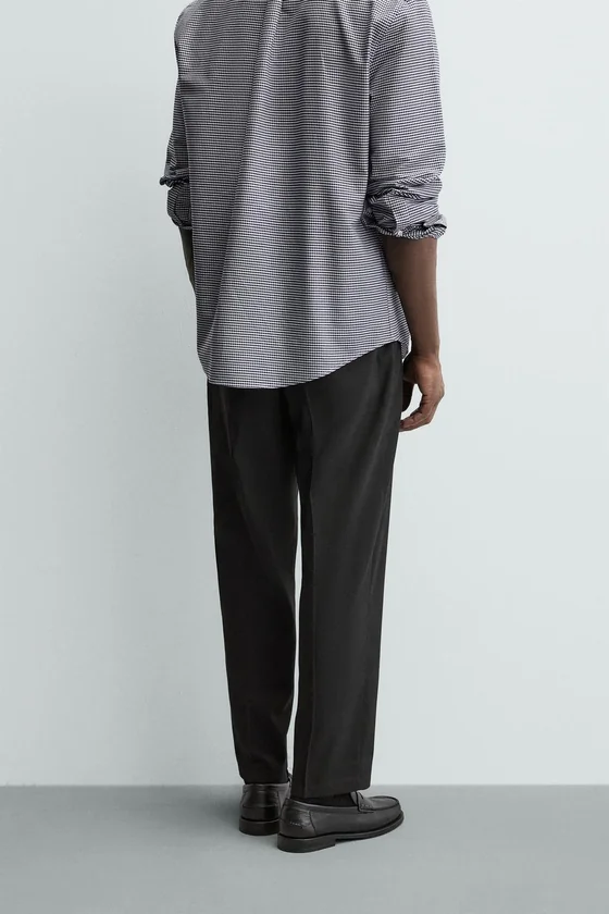 БРЮКИ REGULAR FIT ИЗ СМЕСОВОЙ ШЕРСТИ NON IRON