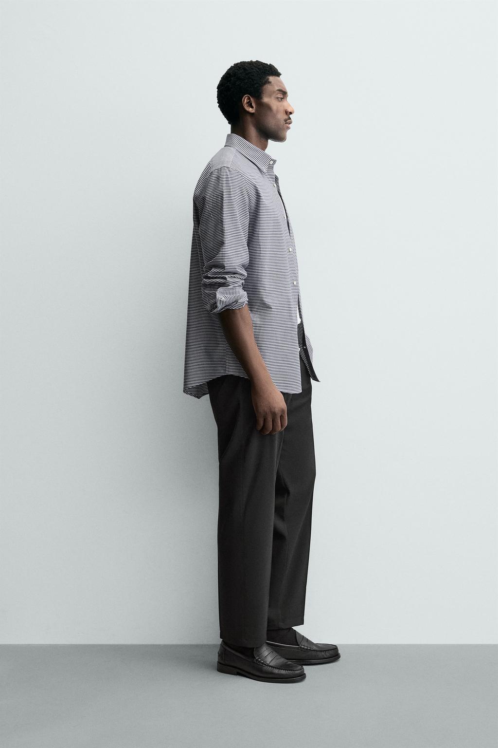 БРЮКИ REGULAR FIT ИЗ СМЕСОВОЙ ШЕРСТИ NON IRON