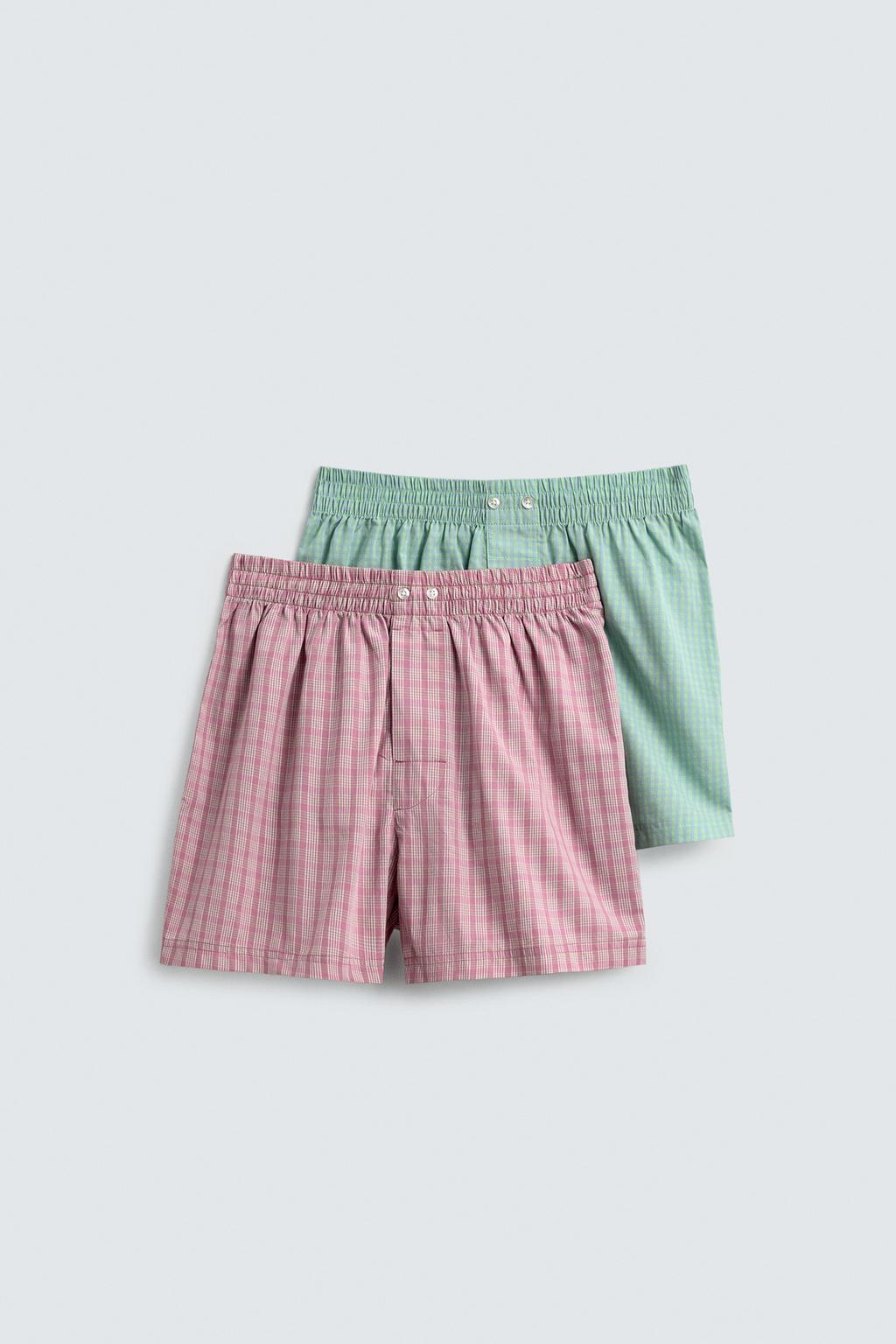 НАБОР ИЗ ДВУХ КОМБИНИРОВАННЫХ ТРУСОВ-БОКСЕРОВ ИЗ ПОПЛИНА - LIMITED EDITION