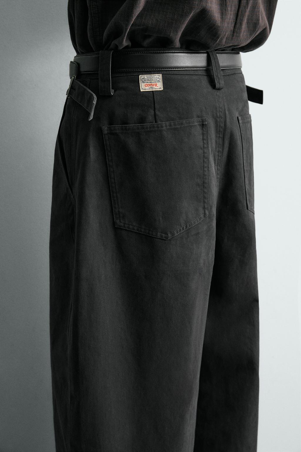 БРЮКИ RELAXED FIT С ИЗМЕНЕННОЙ ЛИНИЕЙ ШВА