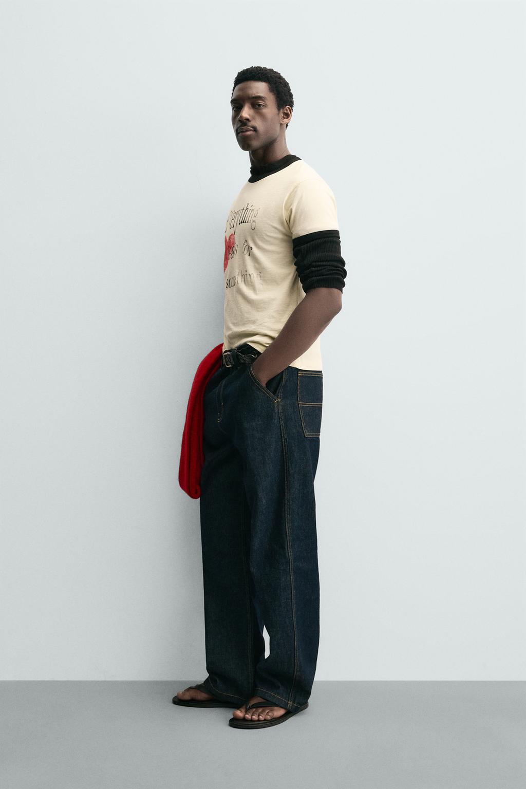 ФУТБОЛКА В РУБЧИК С КОНТРАСТНЫМ СЕРДЦЕМ