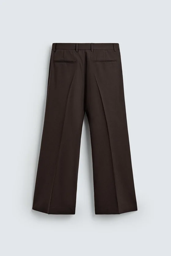 БРЮКИ FLARE FIT ИЗ СМЕСОВОЙ ШЕРСТИ