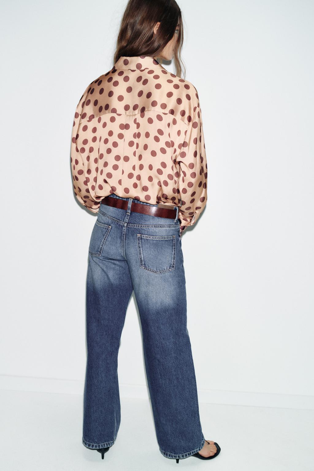 АТЛАСНАЯ РУБАШКА В ГОРОШЕК