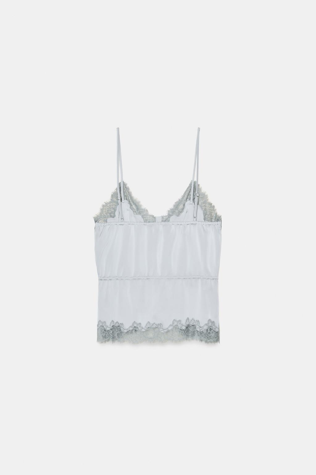 АТЛАСНЫЙ ТОП С КРУЖЕВОМ