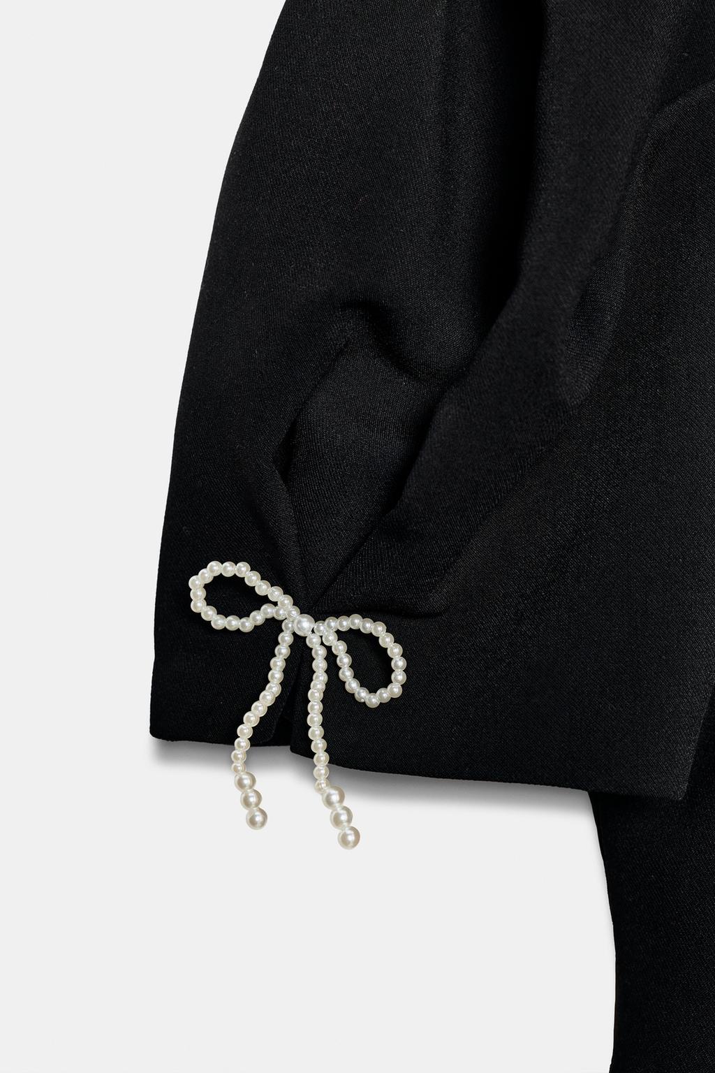 ТОП С ОБЪЕМНЫМИ РУКАВАМИ, ЖЕМЧУГОМ И ЗАВЯЗКАМИ