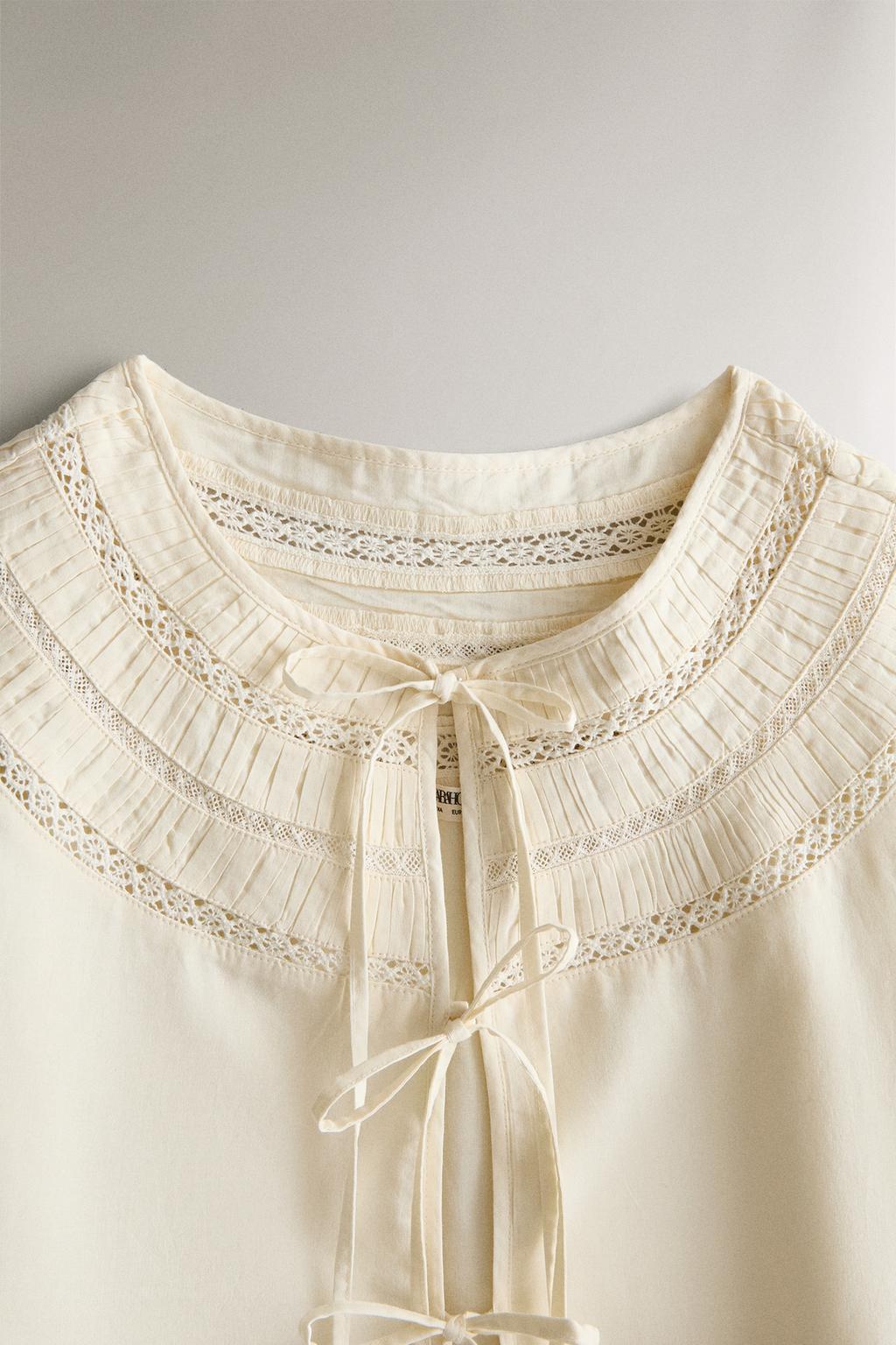 Рубашка с заплясанным воротником