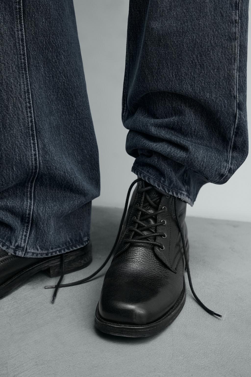 КОЖАНЫЕ БОТИНКИ СО ШНУРОВКОЙ, ОГРАНИЧЕННАЯ СЕРИЯ