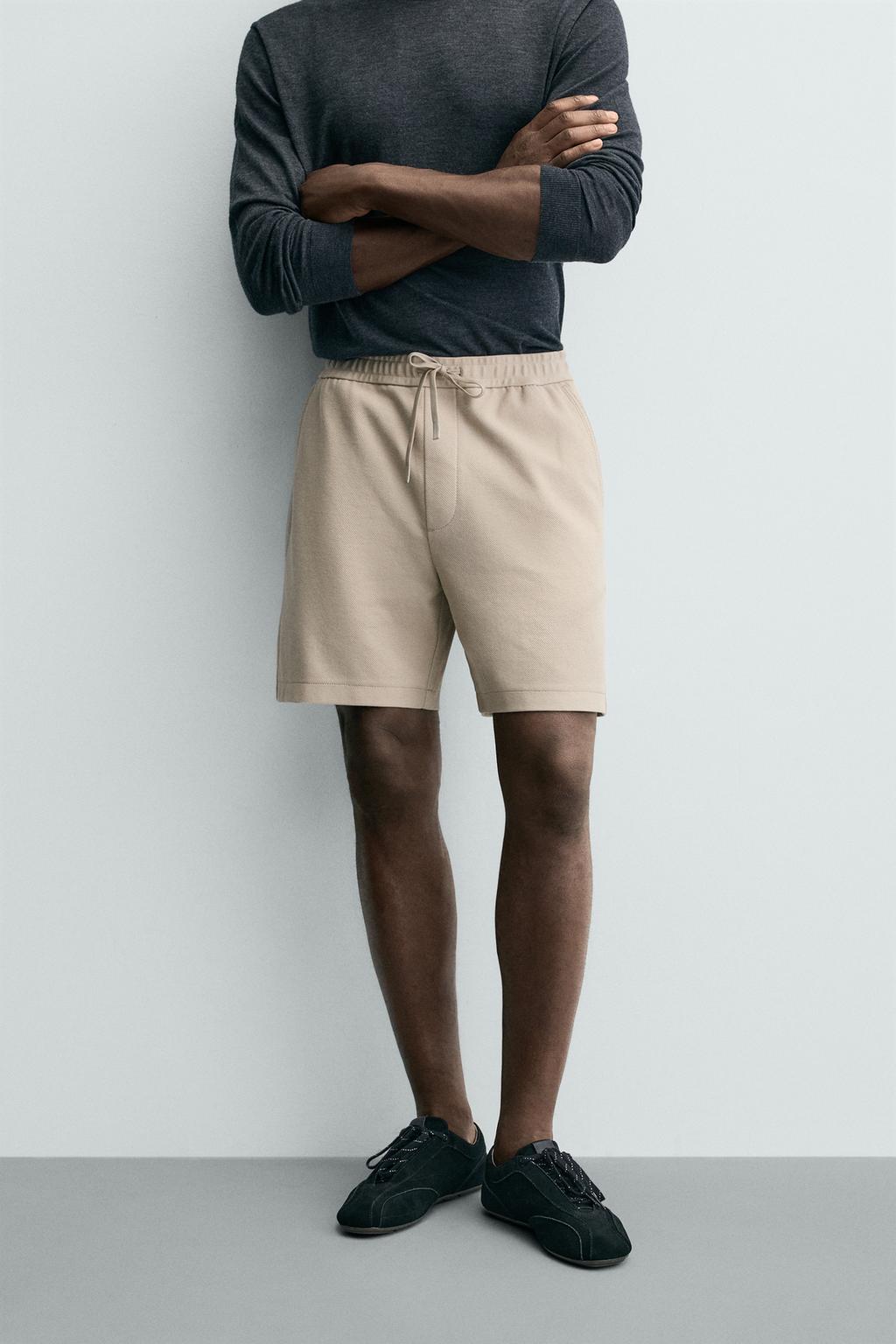 Бермуды из текстурированной ткани комфорт