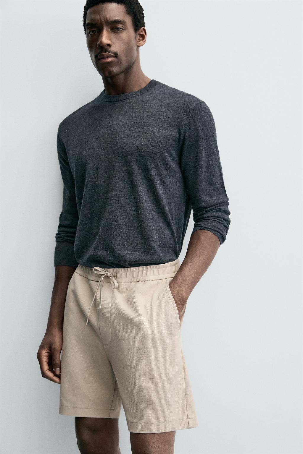 Бермуды из текстурированной ткани комфорт