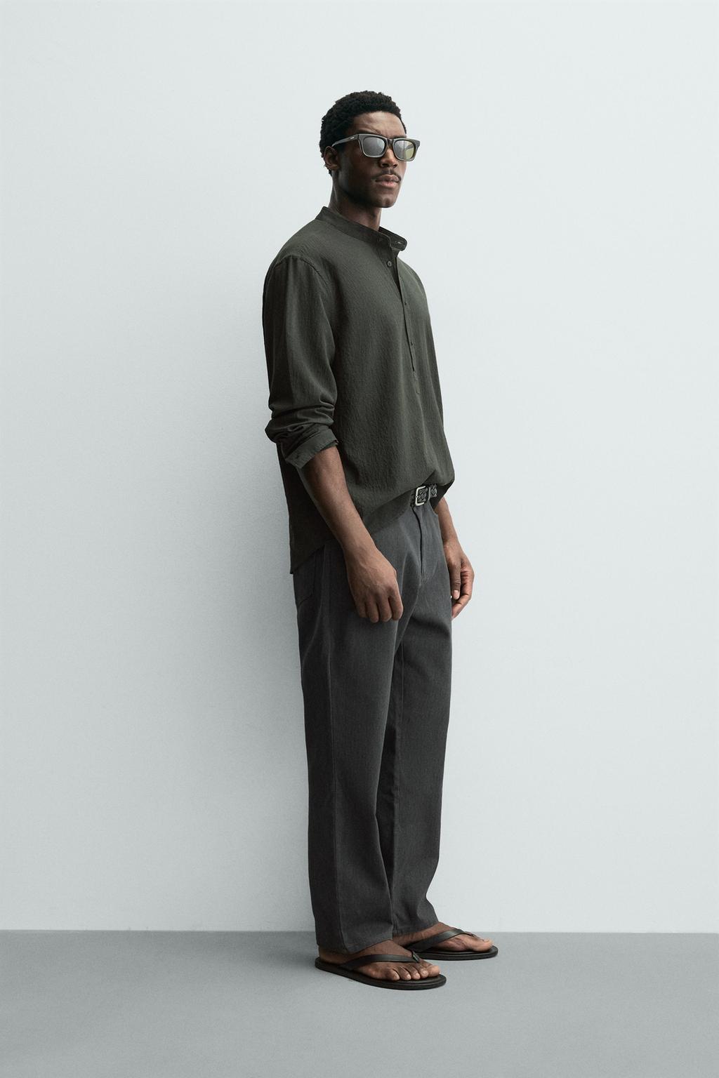 Рубашка с эффектом мятости