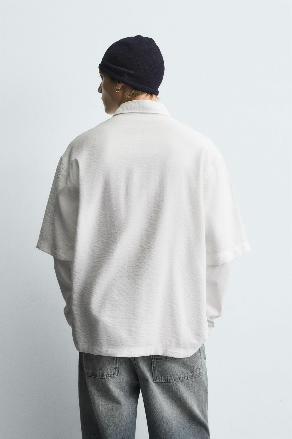 Рубашка с вышивкой и летящими полами