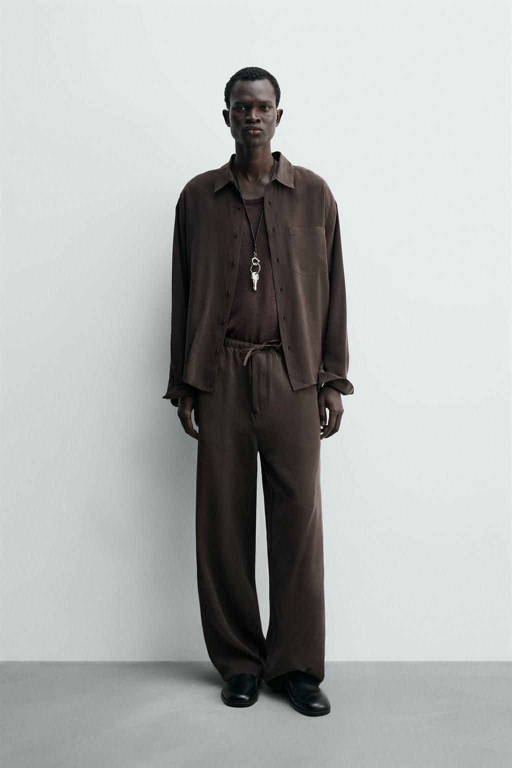 Плавные брюки свободного кроя