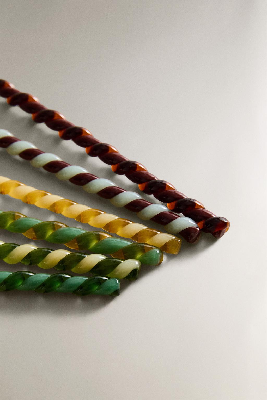 Набор мультцветных стеклянных десертных ложек (набор из 6)