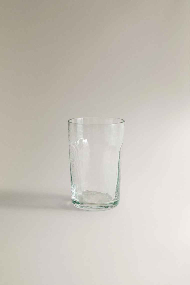 Стакан для газировки из молотого стекла