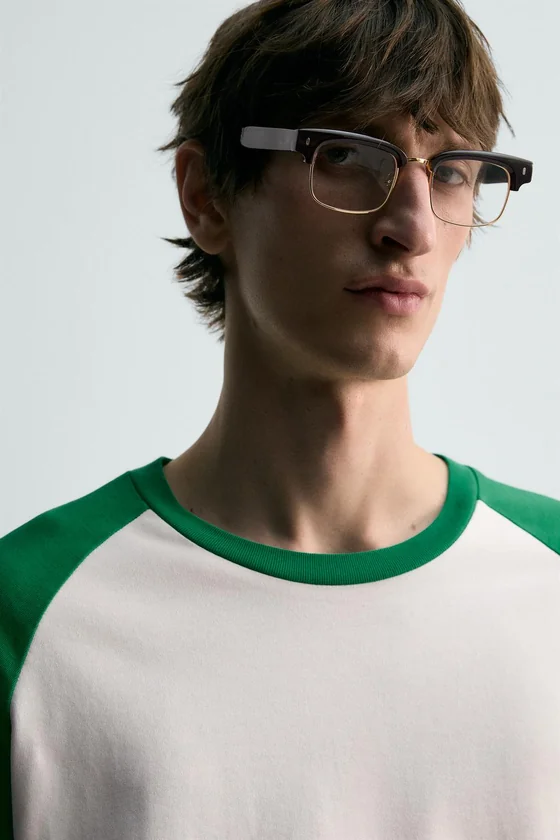 ФУТБОЛКА REGULAR FIT В СТИЛЕ КОЛОР-БЛОК