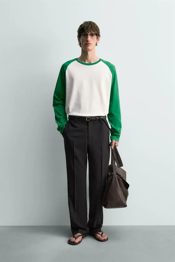 ФУТБОЛКА REGULAR FIT В СТИЛЕ КОЛОР-БЛОК