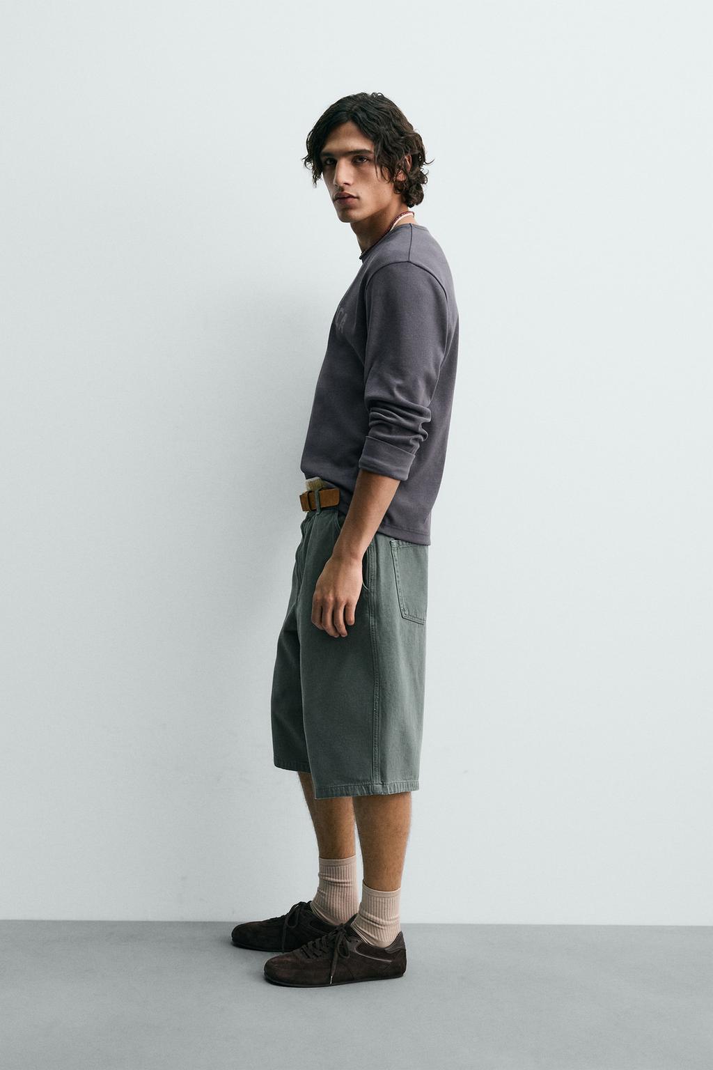 ФУТБОЛКА В РУБЧИК С ПРИНТАМИ И ЭФФЕКТОМ ПОТЕРТОСТИ