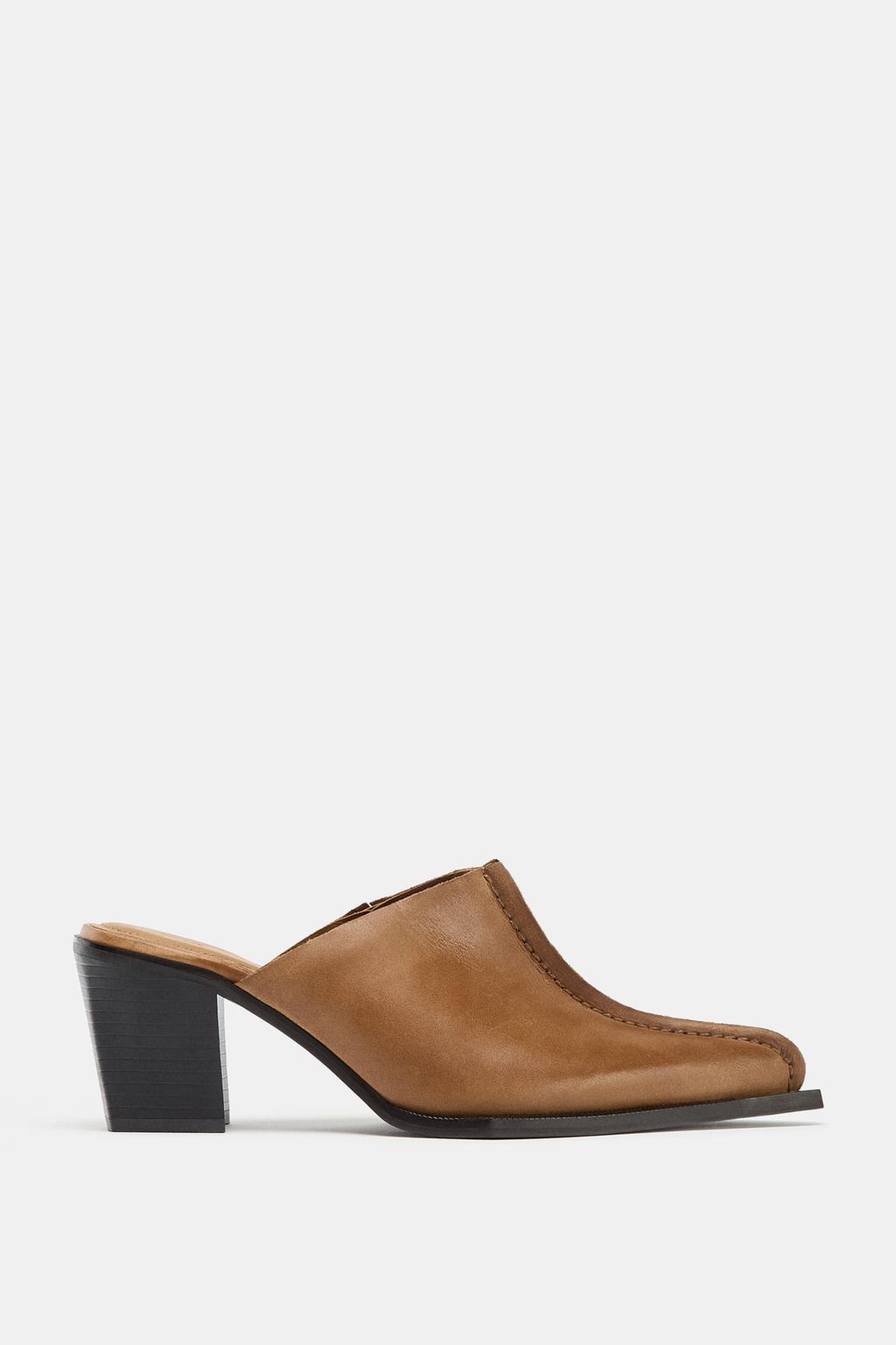 КОЖАНЫЕ САБО С ДЕКОРАТИВНОЙ СТРОЧКОЙ