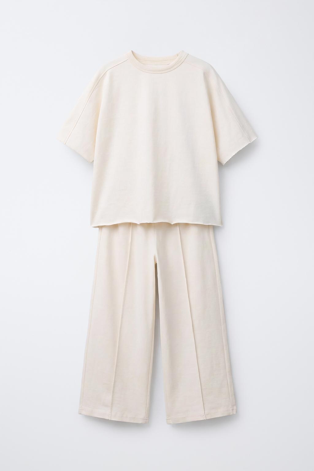 КОМПЛЕКТ ИЗ ФУТБОЛКИ И БРЮК С ДЕКОРАТИВНЫМИ ШВАМИ HEAVY WEIGHT