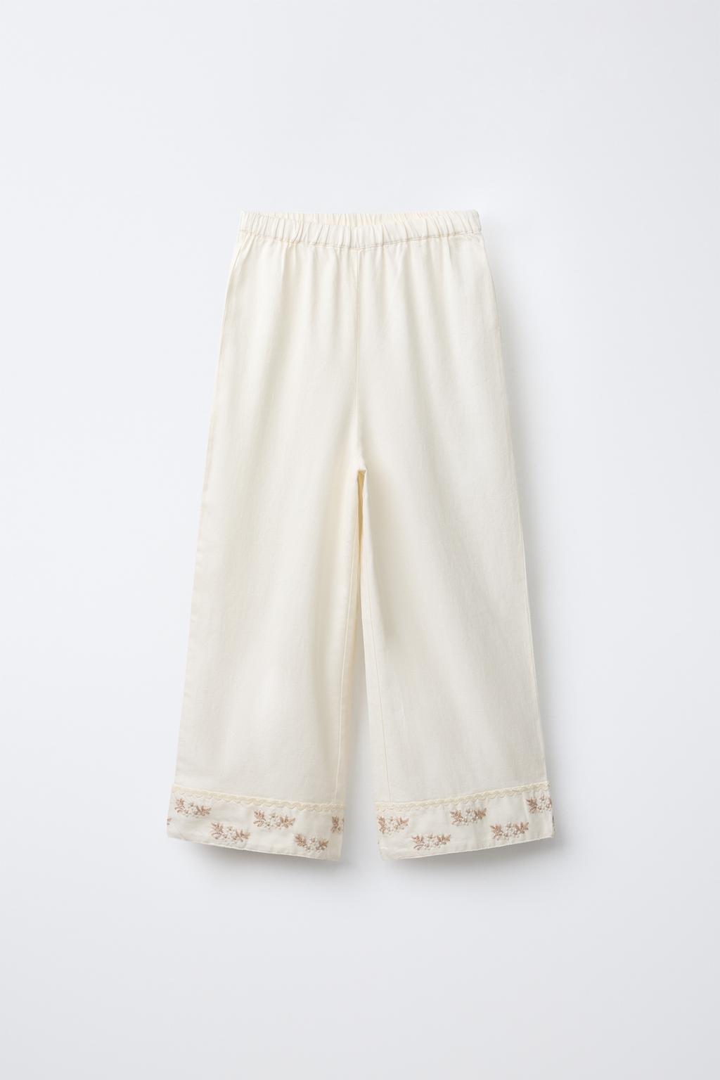 6-14 ЛЕТ/ ПИЖАМА С ВЫШИТЫМИ ЦВЕТАМИ