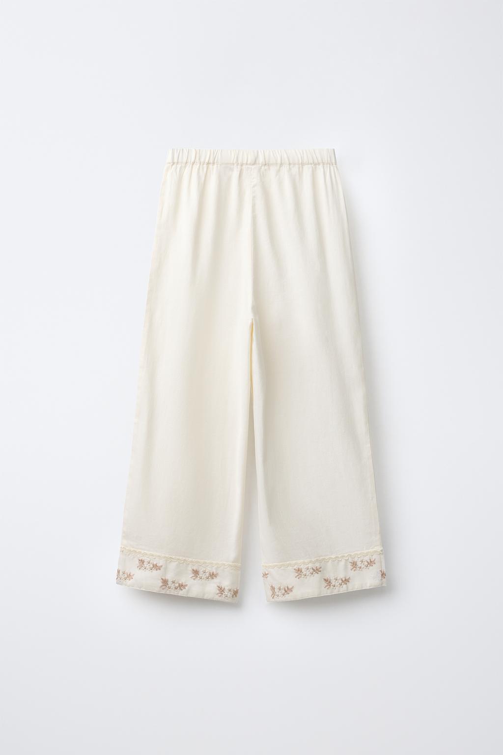 6-14 ЛЕТ/ ПИЖАМА С ВЫШИТЫМИ ЦВЕТАМИ