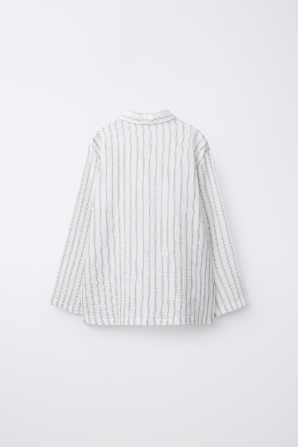 6-14 ЛЕТ/ПИЖАМА В ПОЛОСКУ С ТЕКСТУРОЙ