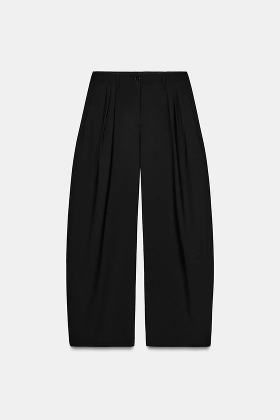 БРЮКИ WIDE LEG С ЗАЩИПАМИ — ZW COLLECTION