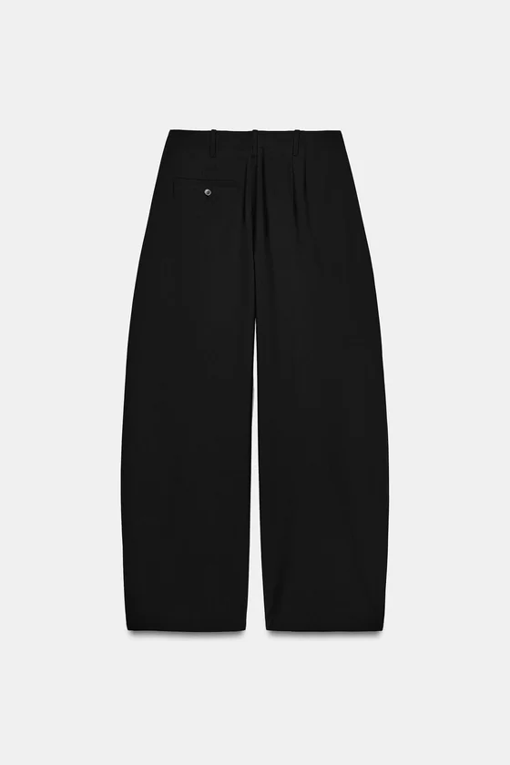БРЮКИ WIDE LEG С ЗАЩИПАМИ — ZW COLLECTION