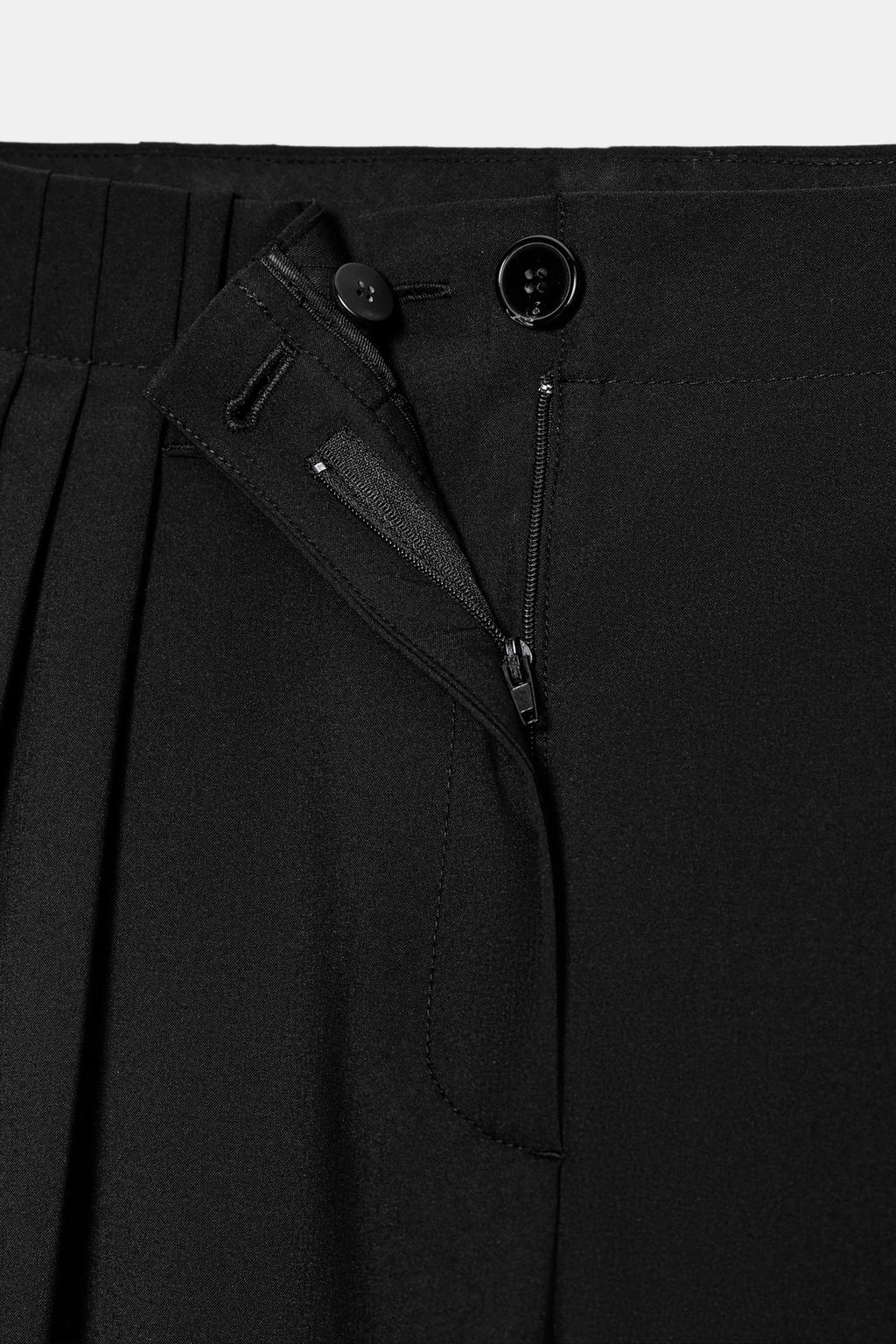 БРЮКИ WIDE LEG С ЗАЩИПАМИ — ZW COLLECTION