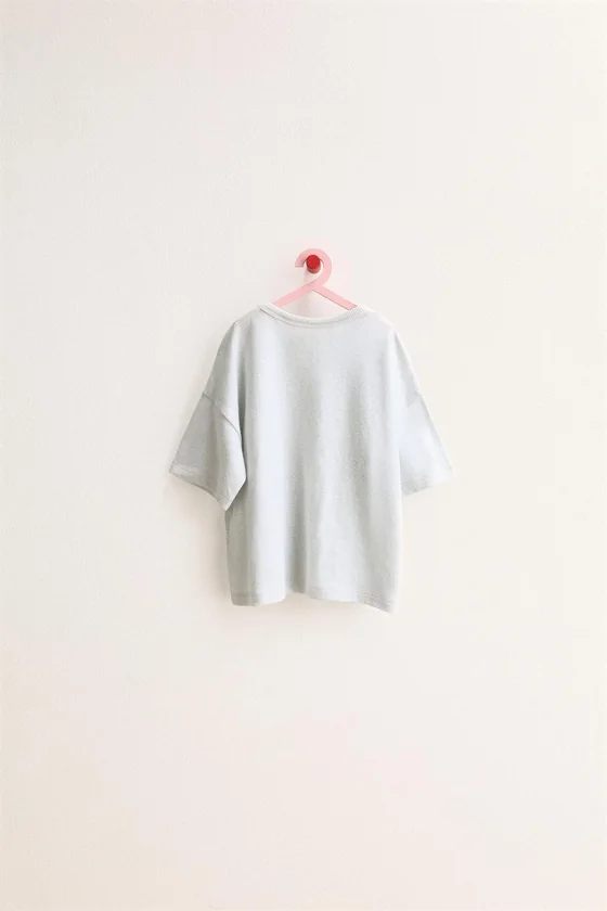 ZARA TIMELESS - ОДНОТОННАЯ ФУТБОЛКА ИЗ ХЛОПКА И ЛЬНА