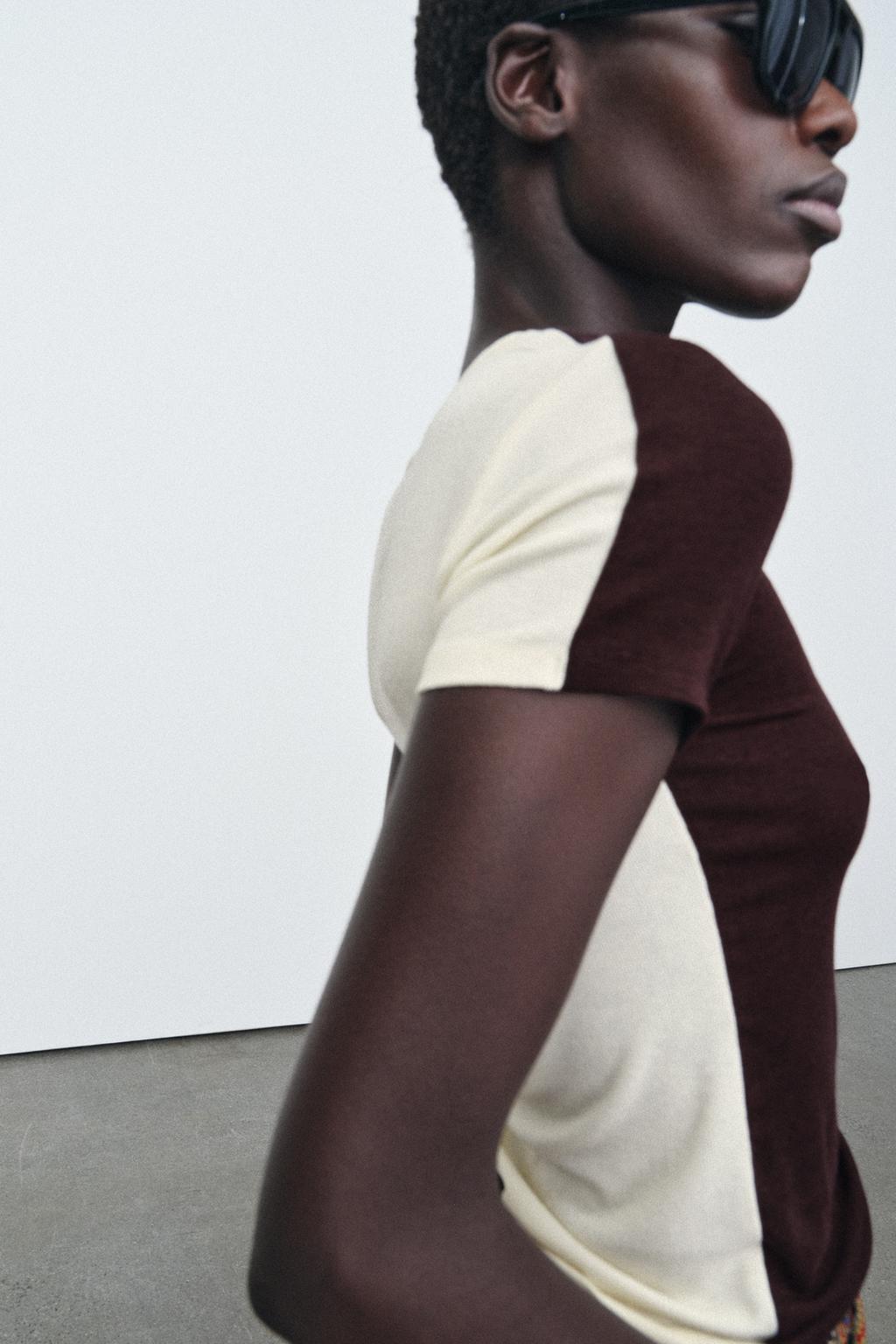 КОМБИНИРОВАННАЯ ФУТБОЛКА С КОРОТКИМИ РУКАВАМИ