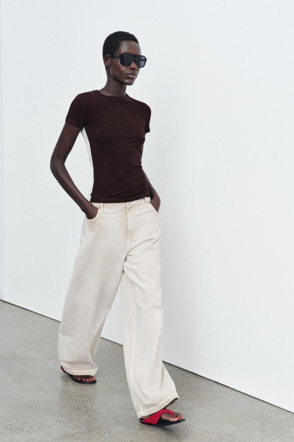 КОМБИНИРОВАННАЯ ФУТБОЛКА С КОРОТКИМИ РУКАВАМИ