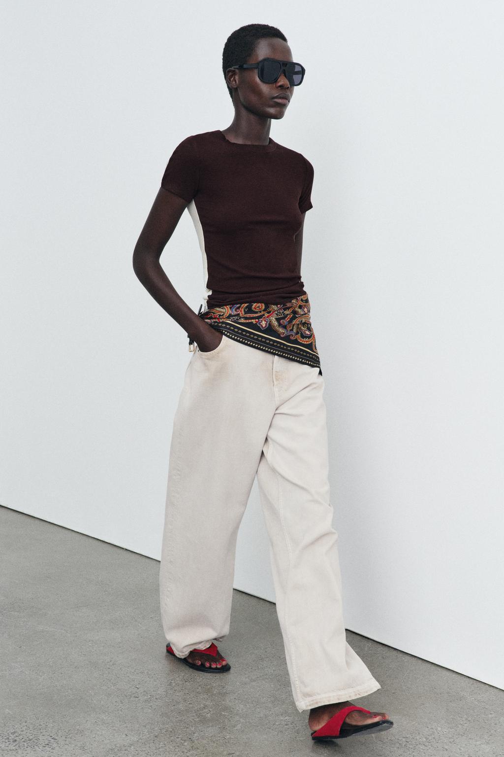 КОМБИНИРОВАННАЯ ФУТБОЛКА С КОРОТКИМИ РУКАВАМИ