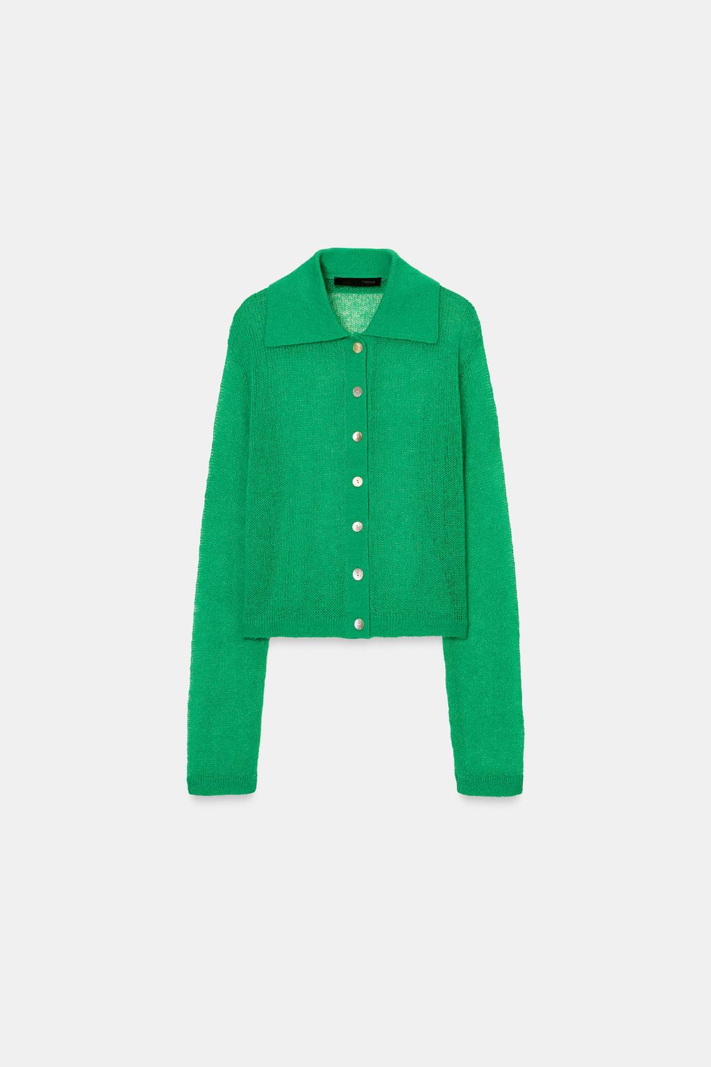 КАРДИГАН С ВОРОТНИКОМ ПОЛО