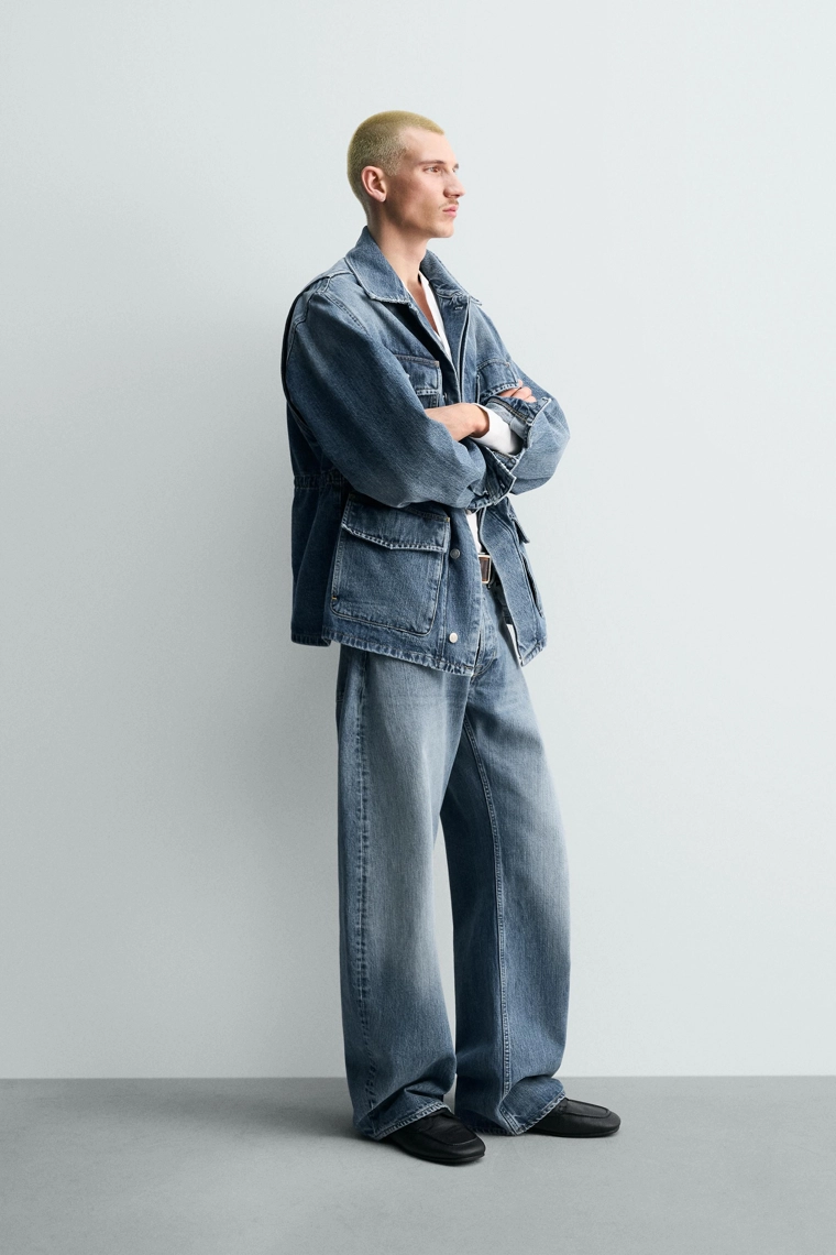 Парка из джинсового хлопка с карманами limited edition