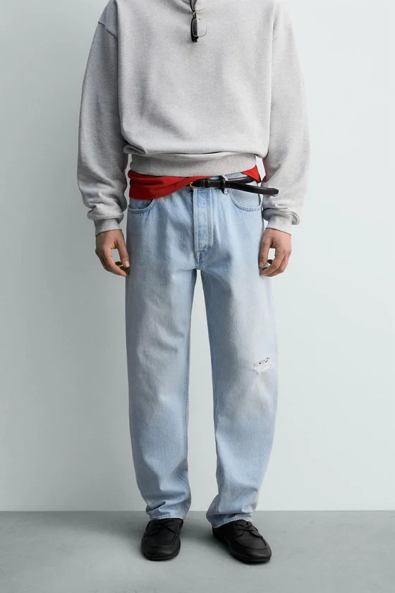 ДЖИНСЫ STRAIGHT FIT С РАЗРЕЗАМИ