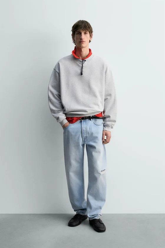 ДЖИНСЫ STRAIGHT FIT С РАЗРЕЗАМИ