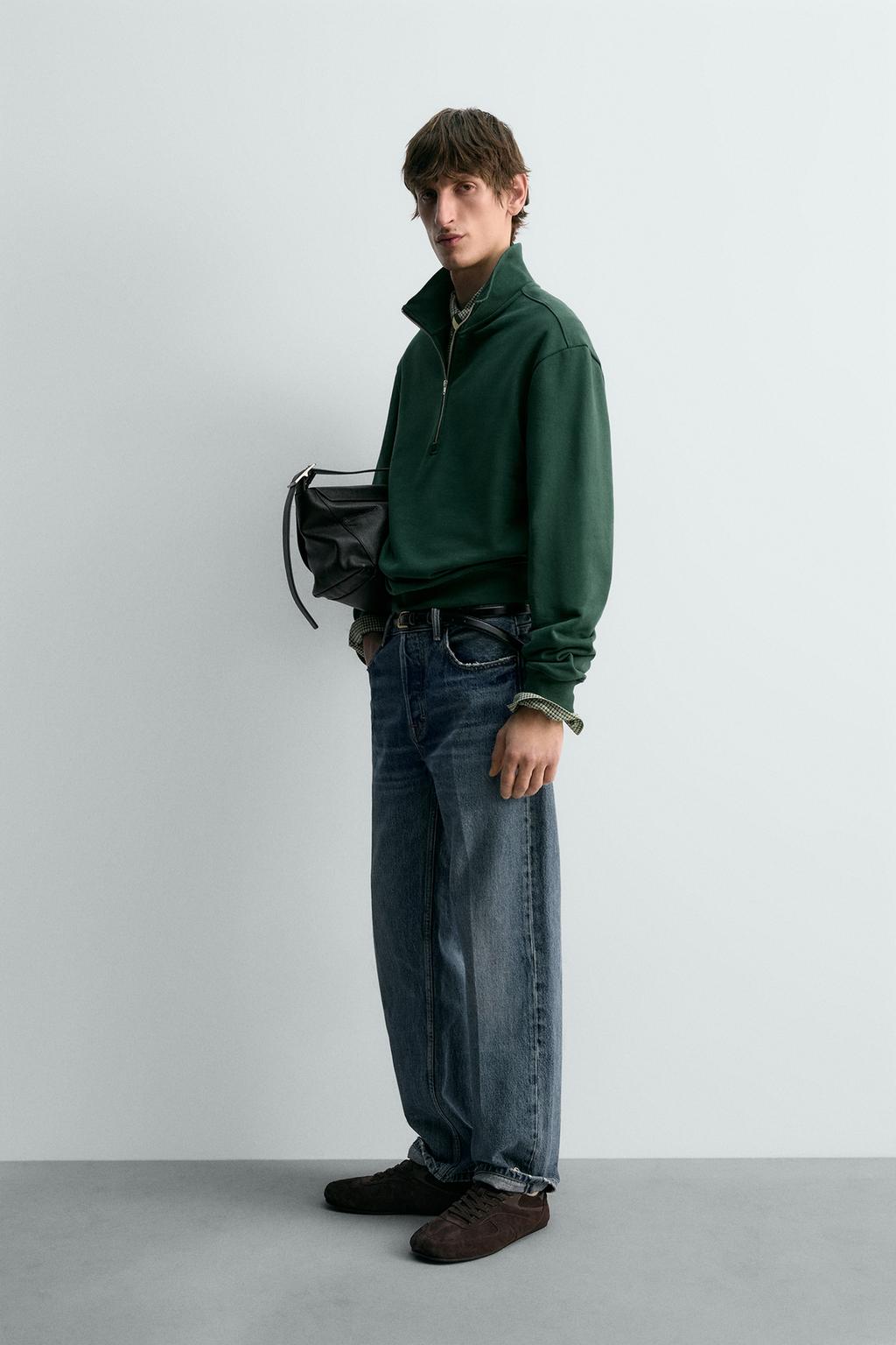 ТОЛСТОВКА КЛАССИЧЕСКОГО КРОЯ С ВОРОТНИКОМ НА МОЛНИИ